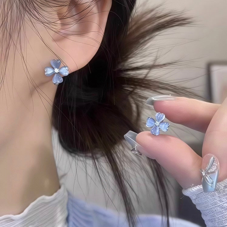 Como Luminous Clover Earrings - Italian Heritage Quadrifoglio Lucky Studs⁠