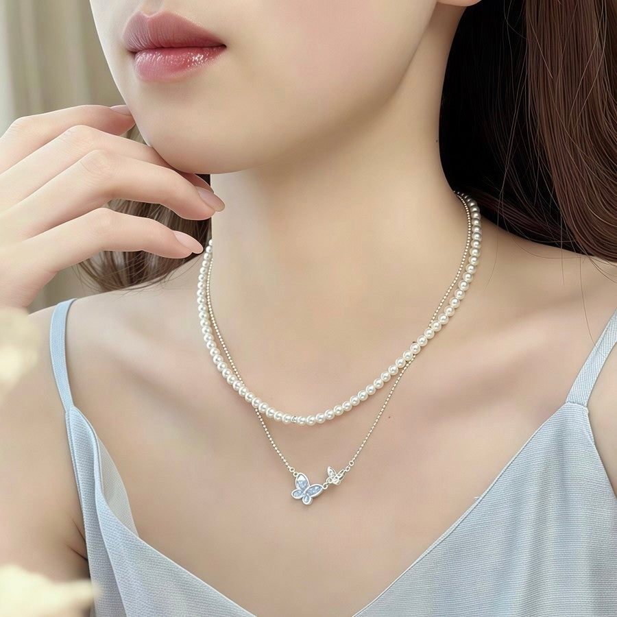 Ravello Enchanted Garden Butterfly Jewelry - Ethereal Ice-Blue Crystal Collection