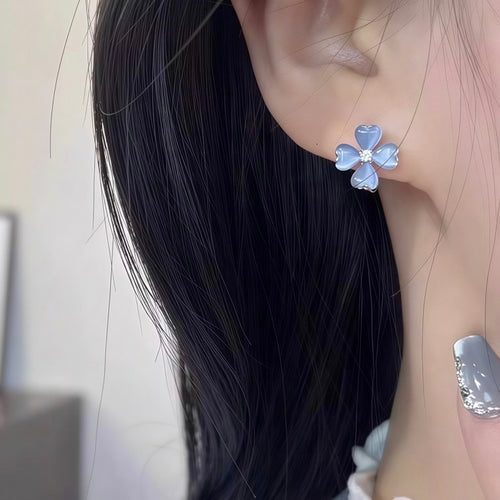 Como Luminous Clover Earrings - Italian Heritage Quadrifoglio Lucky Studs⁠