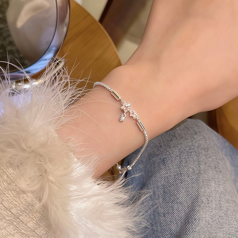 Sorrento Starry Night Spark Bracelet - Italian Heritage Diamond-Cut Starburst Chain