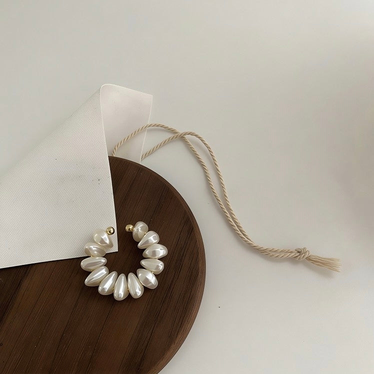 Taormina Sun-Drenched Molten Gold Pearl Earrings - Vintage Baroque Drop Huggies